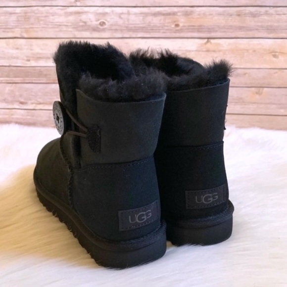 UGG Black Mini Bailey Button II Boots - Picture 6 of 8